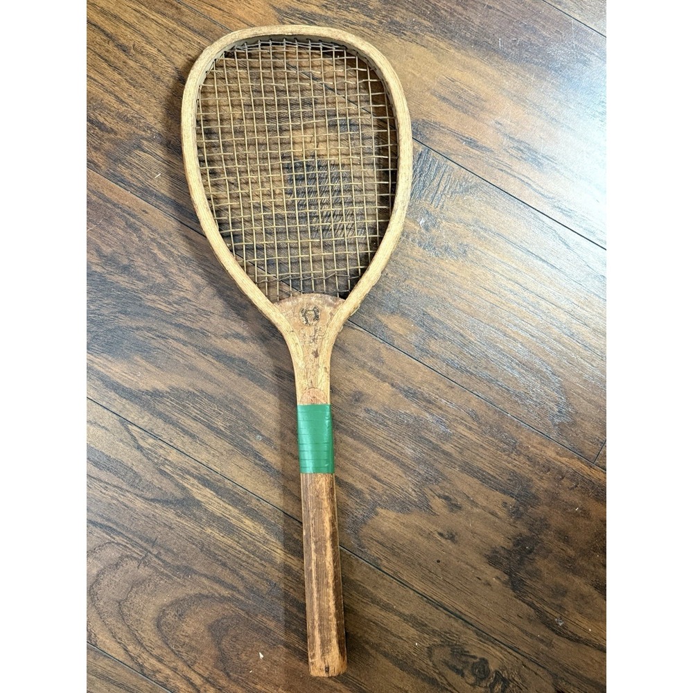 Antique Stall & Dean Tremont Wood Tennis Racket Vintage Racquet Intact Gut Decor